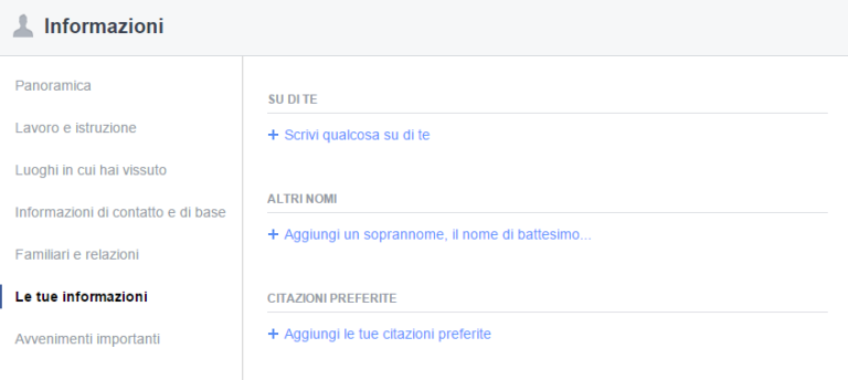 Facebook: sezione segreta citazioni preferite, come trovarla