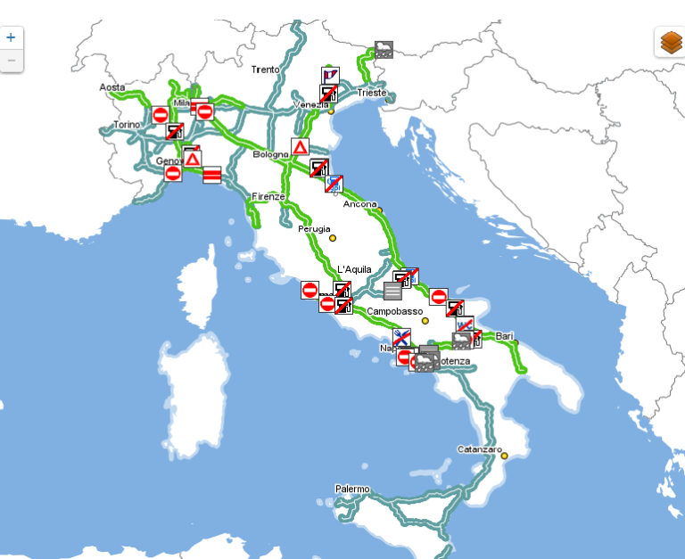 Traffico autostrade, aggiornamento oggi 11 Ottobre 2015, code su A1, A12 e 10
