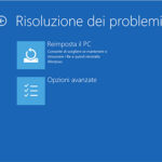 risoluzione problemi avanzate windows 10 1
